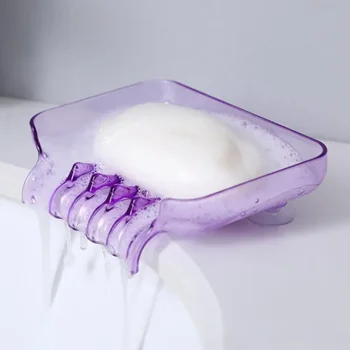 플라스틱 폭포 비누 접시, 미끄럼 방지 흡입 비누 홀더, 주방 샤워 스폰지, 휴대용 보관 비누 접시, 욕실 액세서리