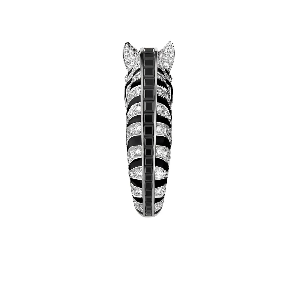 Pure 925 Sterling Silver Creative Black Animal Horse Zebra Ring For Women Fine Party Jewelry Gift