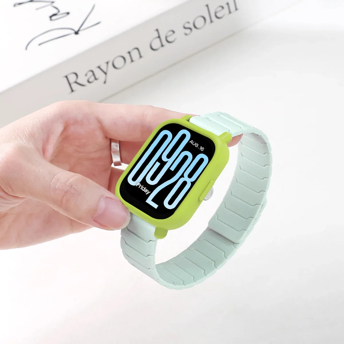 Enhanced Protector Case with Silicone Strap - Full Cover TPU Soft Shell and Magnetic Sport Band
