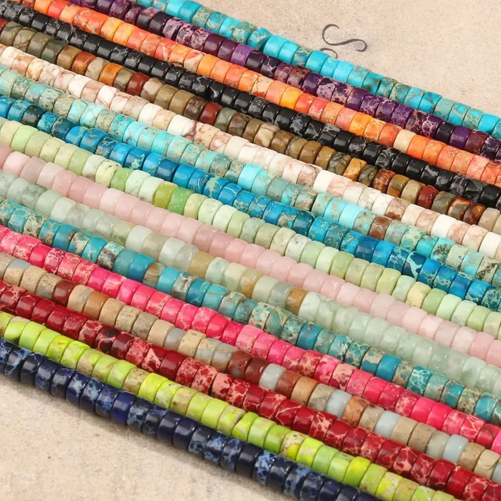 Natural Sea Sediment Turquoise & Imperial Jasper Spacer Beads for DIY Jewelry 5