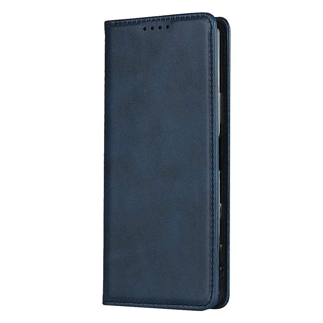 Luxurious Leather Flip Phone Case with Card Holder and Magnetic Closure