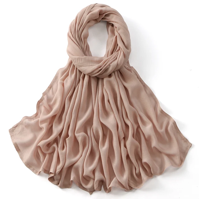 106438-940da5.jpg 185*75 cm musulman Modal Hijab rayonne coton châles pour femmes mince plaine écharpe grande taille foulard islamique Turban bandeau