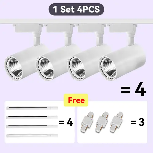 Led Track Light Set Ceiling Lamps Rail Lighting 220V Led Track Lamp Rail Light Spot Light Led Lights for Kitchen Shop Store Home - Image 17