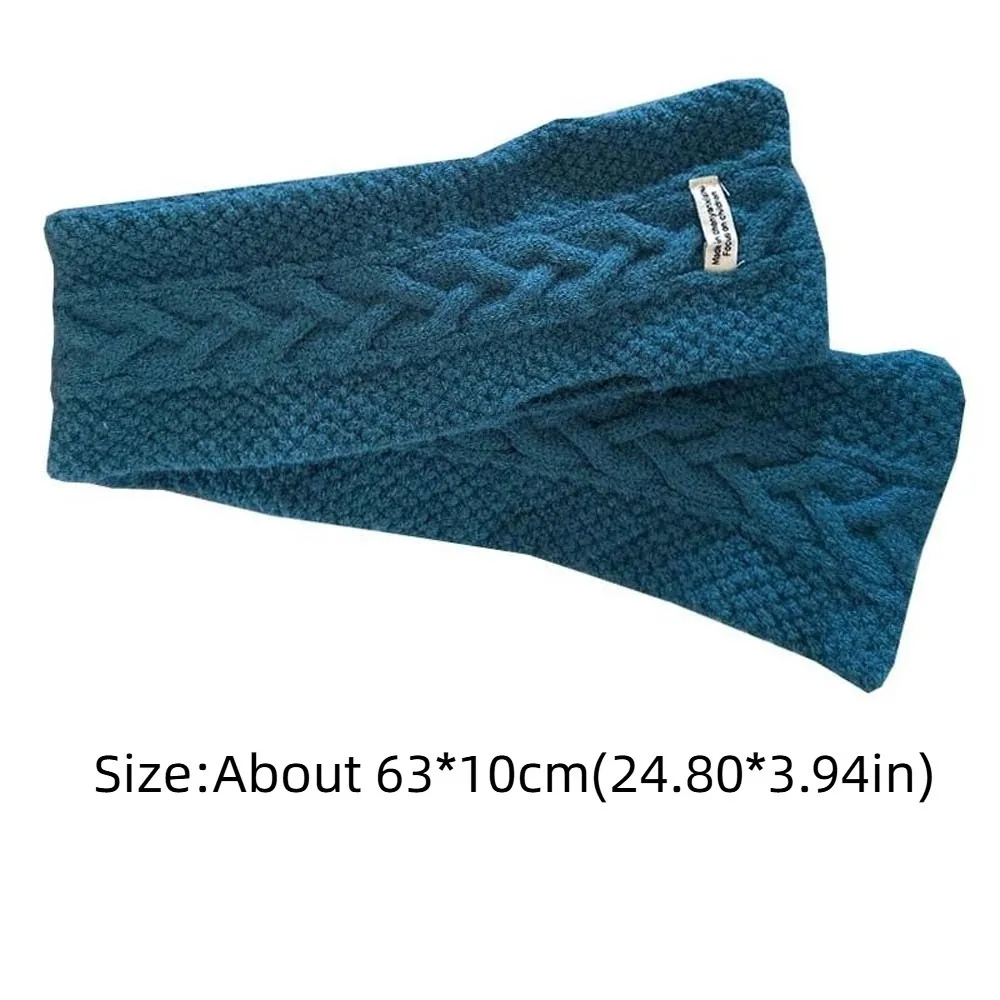 Elastic Children Knitted Scarf Trendy Korean Style Kids Woven Neckerchief All-match Solid Color Winter Cross Muffler Boys