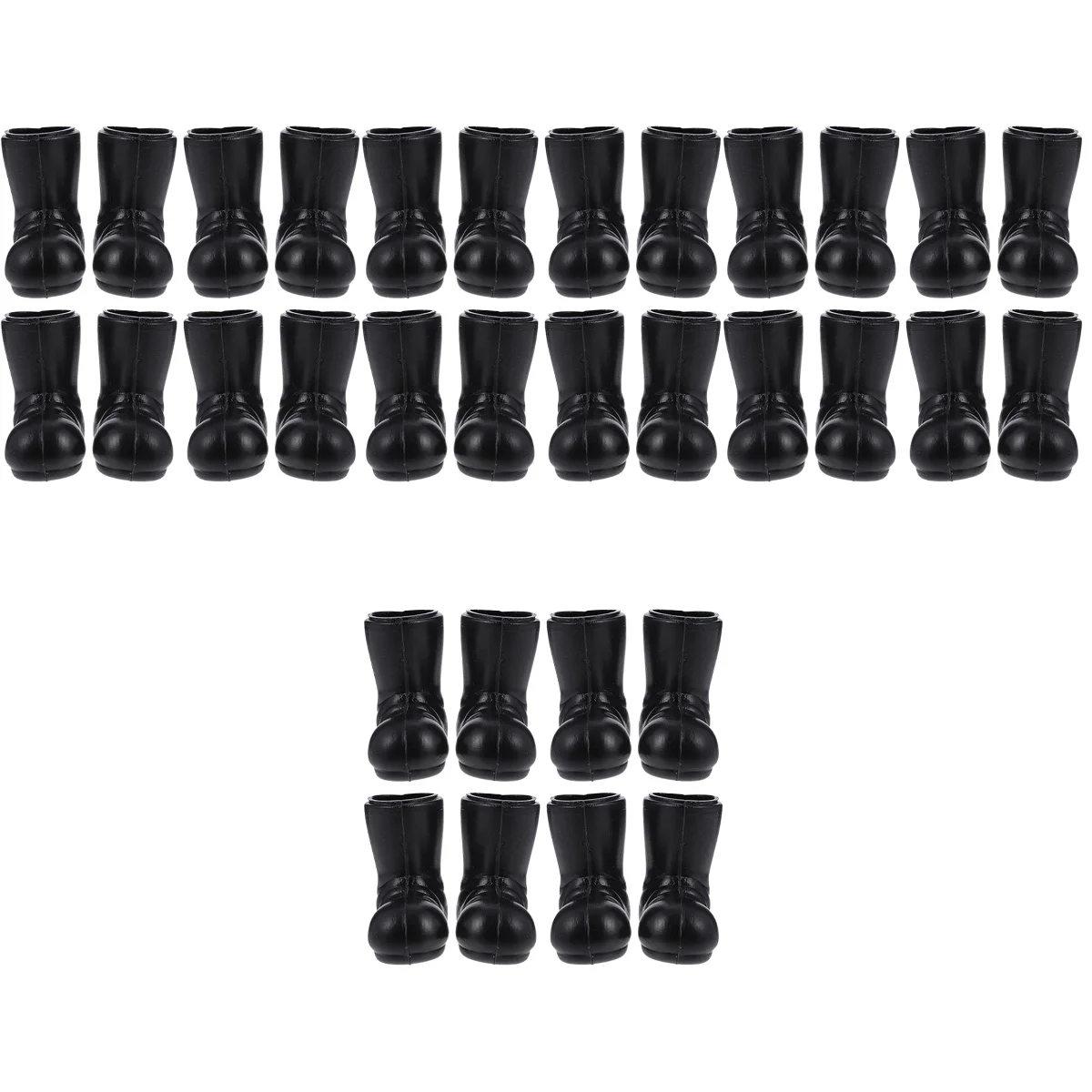 

16 Pairs of Xmas Santa Claus Shoes Statues Mini Santa Claus Boots Lifelike Xmas Boots Decorations