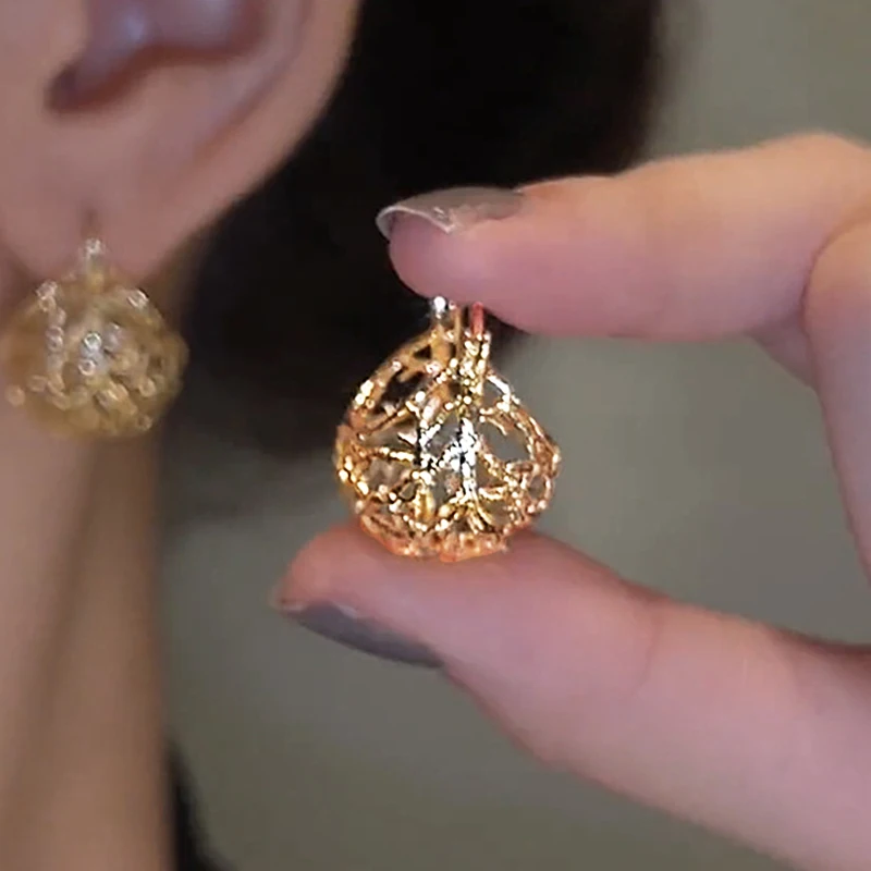 Pendientes De oro De 14 K para Mujer, Aretes largos De circonita De  princesa brillante, joyería De oro De 14 K - AliExpress