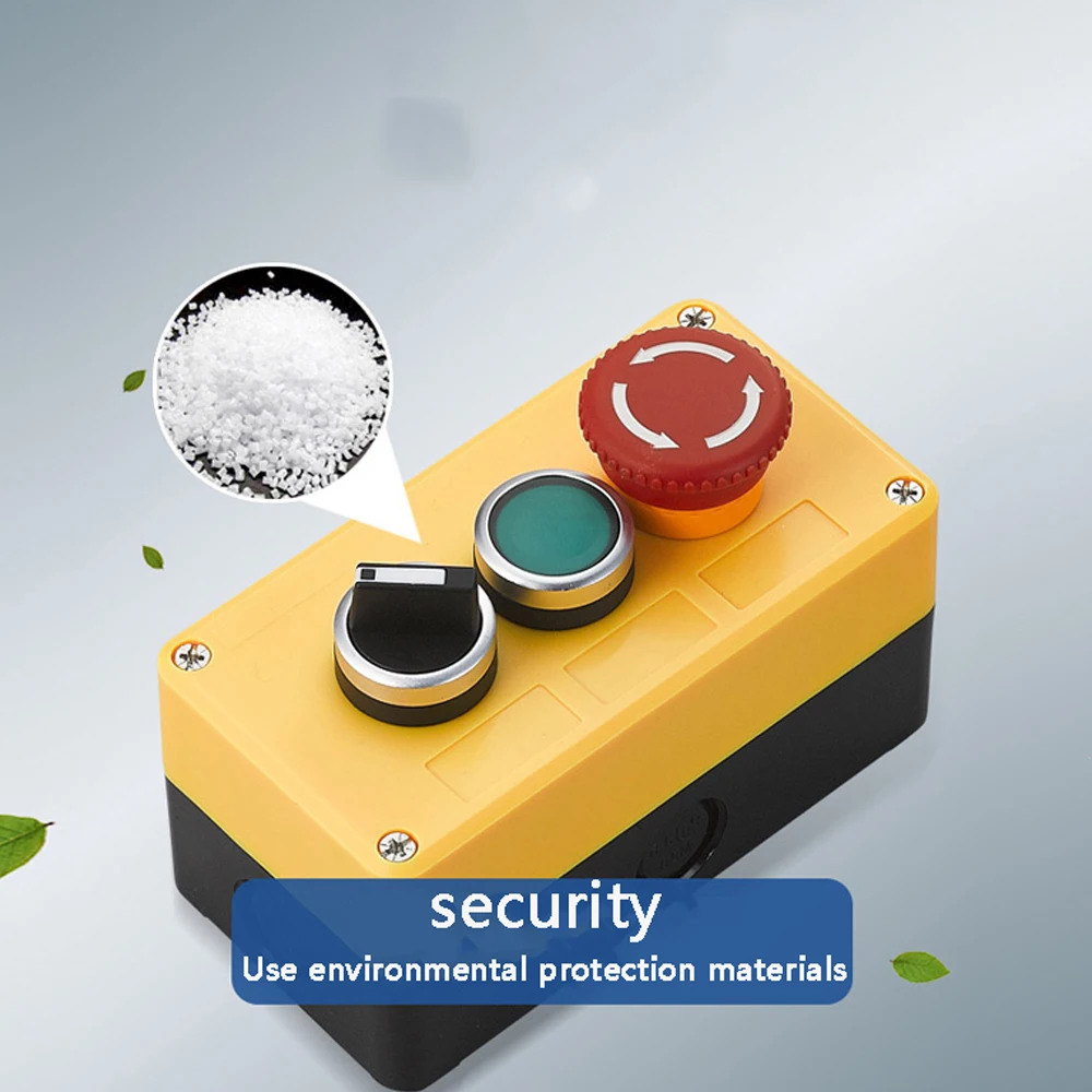 Button switch control box plastic hand-held self starting button waterproof box electrical industrial emergency stop LA38