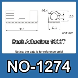 100pcs Transparent Self - Adhesive Cable Clips and Wall Hooks (Transparent 100pcs)