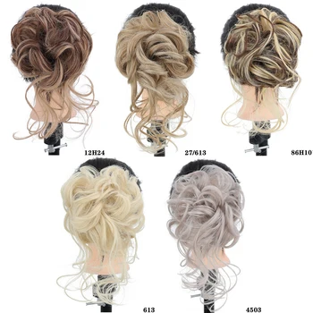 AILIADE Synthetic Messy Curly Hair Buns Claw Clip In Hair Extension Chignon Updo Cover Hairpiece for Women 6