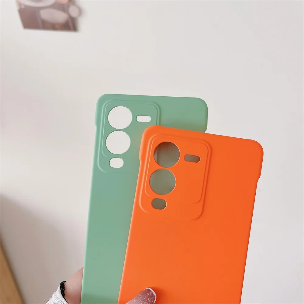 Étui mat sans cadre couleur bonbon pour vivo S15 V23 S12 S10 Pro S15e S10e V23e 5G mince couverture de pare-chocs antichoc PC dur_voghion.com
