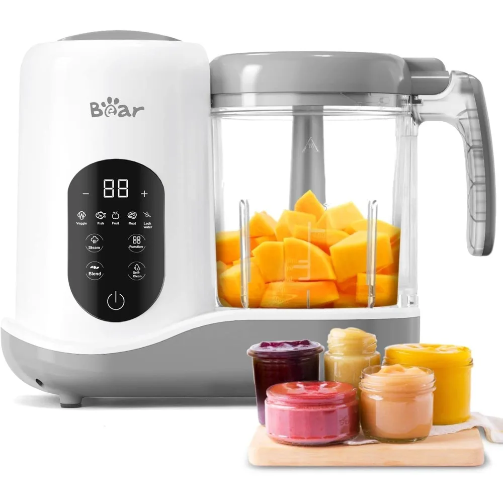 

One Step Baby Food Processor Steamer Puree Blender | Auto Cooking & Grinding | Baby Food Puree Maker with Self Cleans