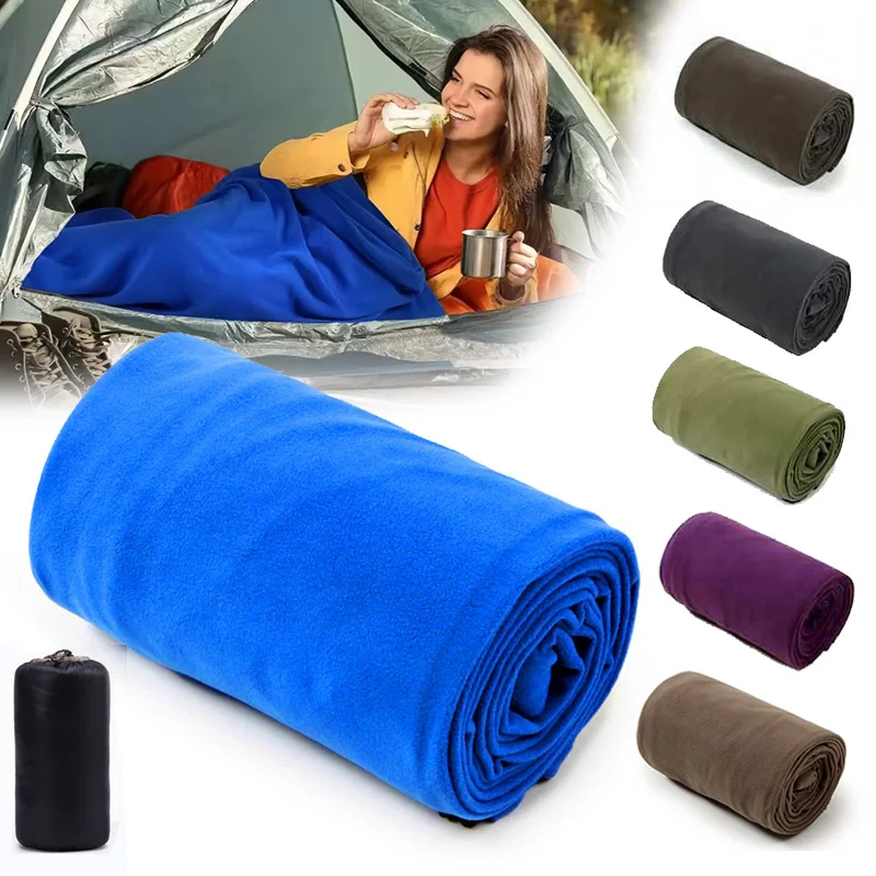 Ultra-light Fleece Sleeping Bag Camping Mat Travel Blanket