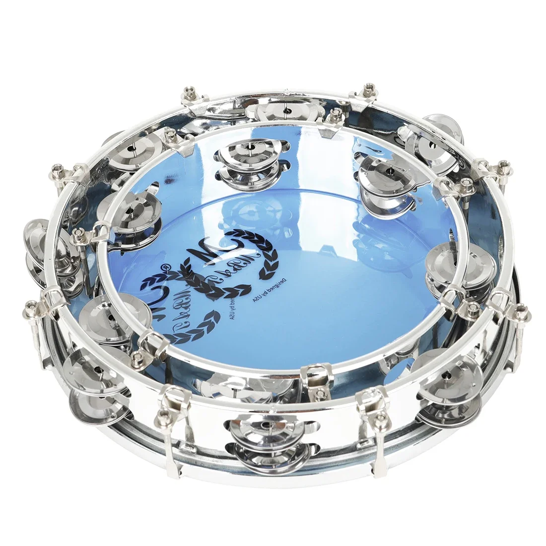 8/10 Inch Tambourine Self Tuning Double Row Hand Tambourine with Stainless Steel Ring for KTV Party Festival Celebration Play hand tambourine