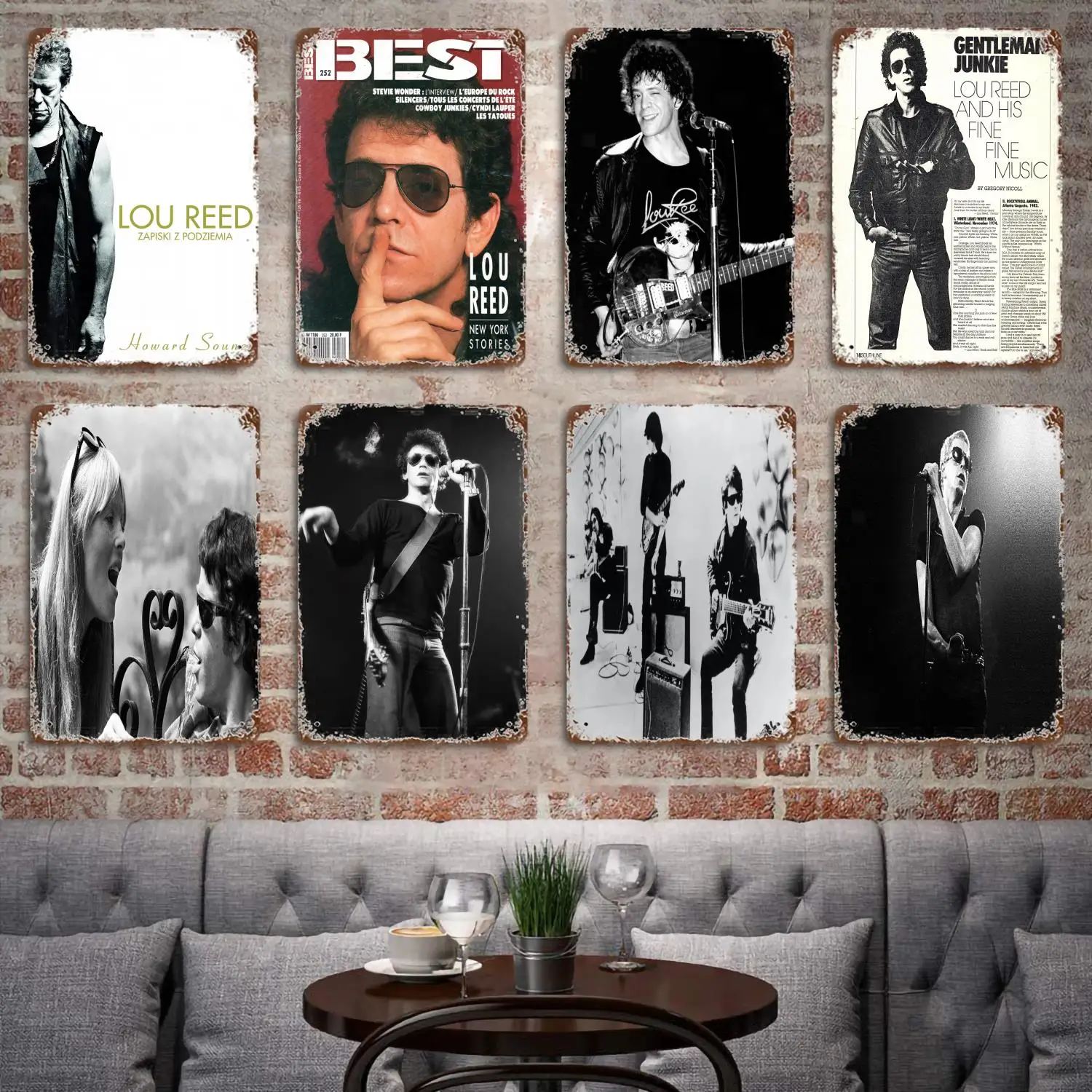 

Lou Reed Singer metal Decor Poster Vintage Tin Sign Metal Sign Decorative Plaque for Pub Bar Man Cave Club Wall Decoration