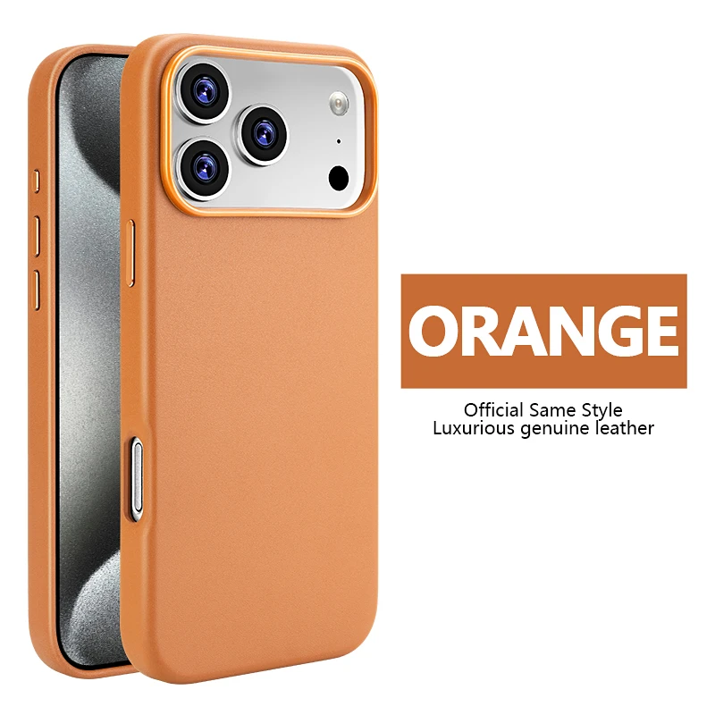 Premium Genuine Leather MagSafe Charging Case - Anti-Drop Cover