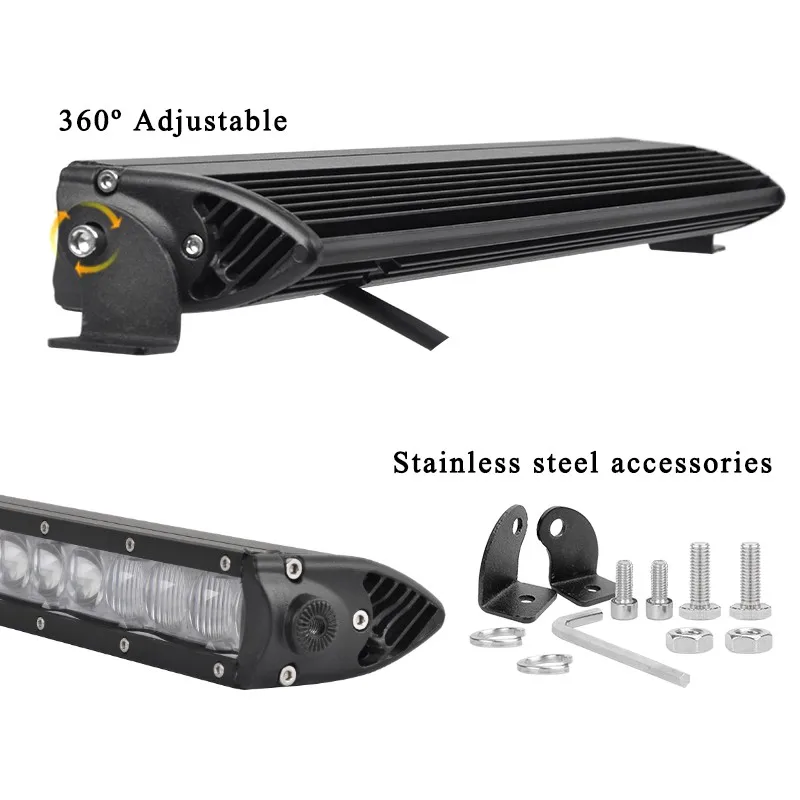 CREK-Barre lumineuse LED pour voiture, lampe automatique 4x4, IP68