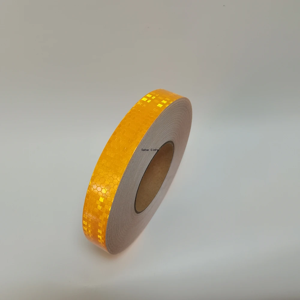 25mm*10M Car Reflective Tape Safety Warning Orange-Yellow Sticker Waterproof Reflectors Protective Strip For Bicycle Motorcycle