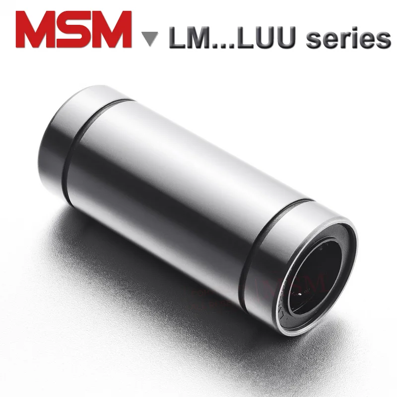 Линейные подшипники движения MSM LM5LUU LM6LUU LM8LUU LM10LUU LM12LUU LM16LUU LM20LUU LM25LUU LM30LUU длинная