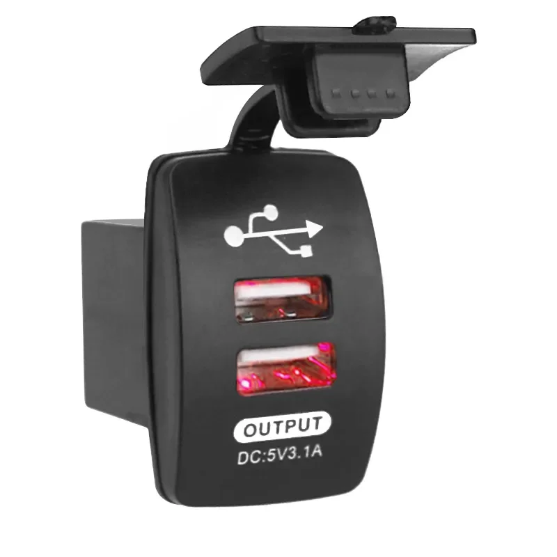 Universal Dual USB Charger for Vehicles - 12-24V, 5V 3.1A