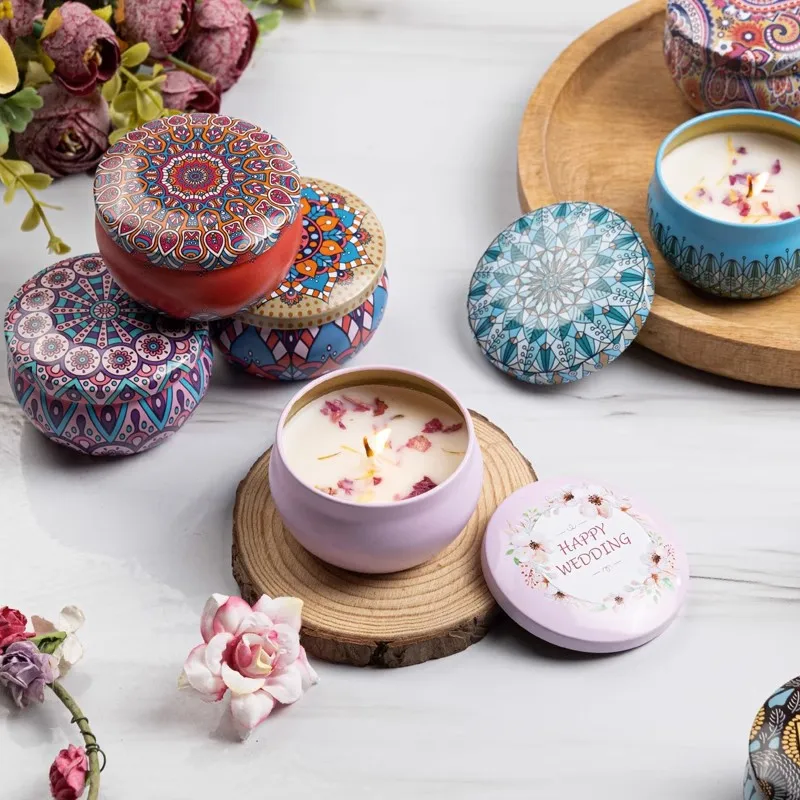 Elegant Vintage Scented Soy Wax Candles - Floral Fragrance for Weddings, Birthdays, and Home Décor