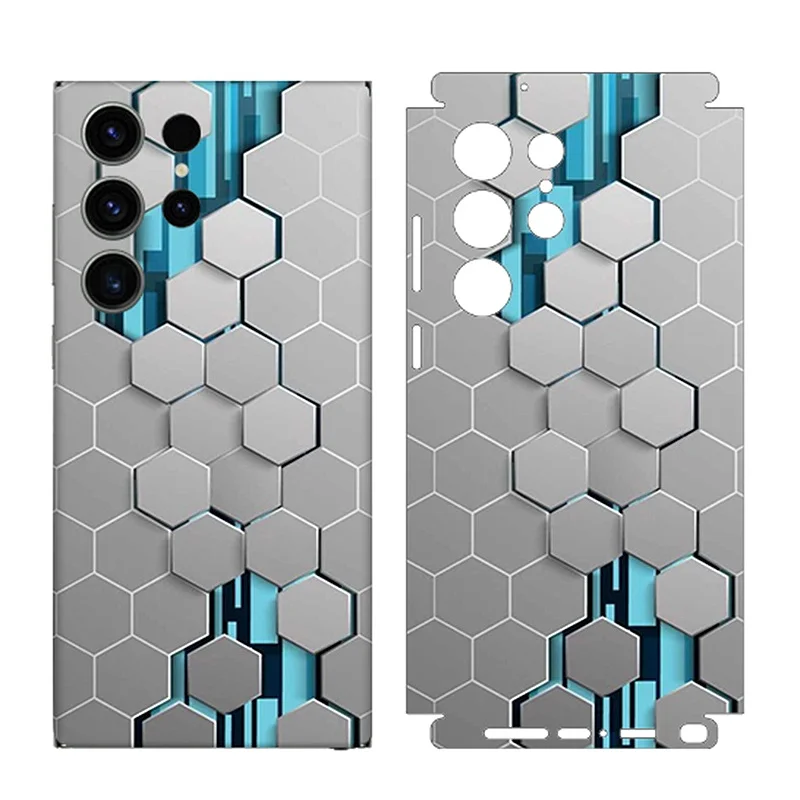 

Abstract Honeycomb Decal Skin for Samsung Galaxy S23 S22 S24 Ultra A54 A14 A52 A52s 5G Back Screen Protector Film Cover Sticker