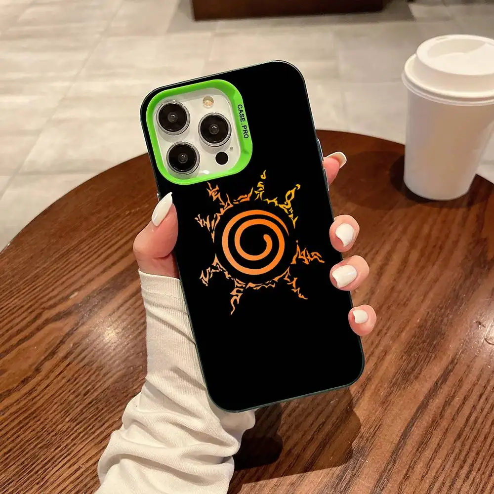 Anime N-NARUTOS Colored Silver Phone Case Cover