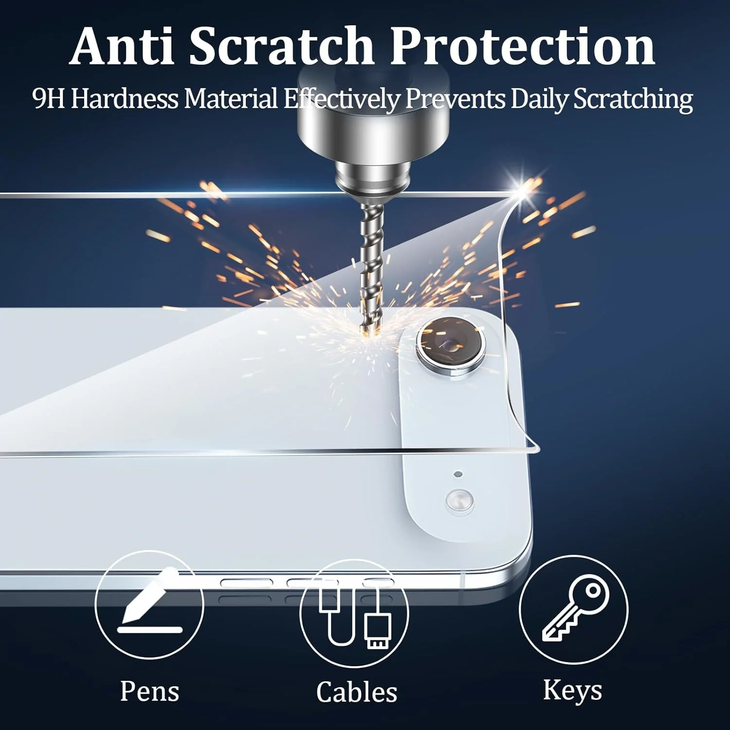 Premium Tempered Glass Back Screen Protector Film - 1-4 Pack