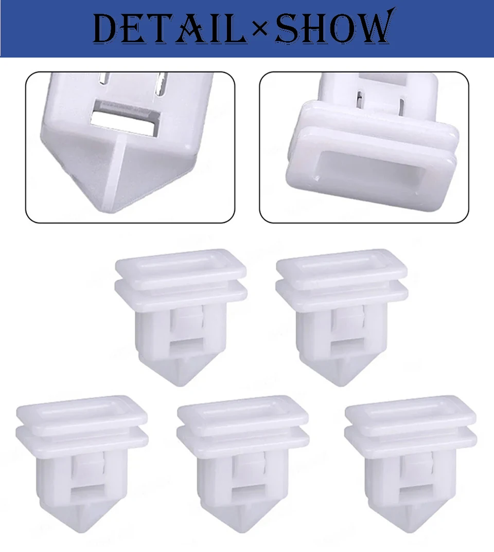 Lot De 20 Clips Garniture Seuil Voiture Blanc - Compatible Volvo S40 S80 V50 V70 XC60 XC70