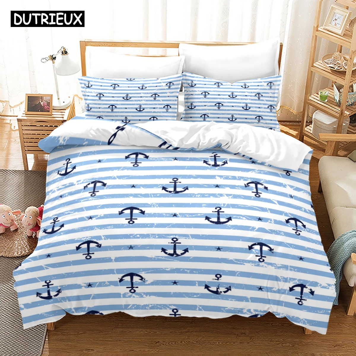 Parure De Lit Enfant 4 Pièces PERFEMET AONELAS – Motif Voitures – Microfibre Douce Et Respirante – Couette 107x145 Cm, Drap-housse 71x132 Cm, Taie D’oreiller – Blanc