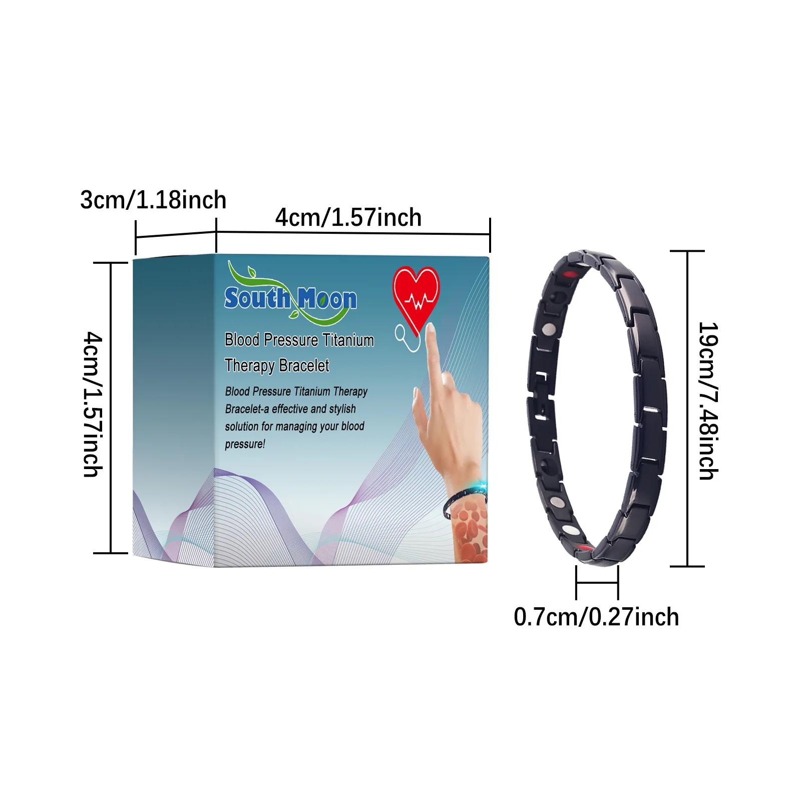 Description Picture 6 of itemSugar Regulator Bangle Blood Balance Glucose Management Treat Diabetes Acupressure Lower Blood Sugar Relief Fatigue Health Care