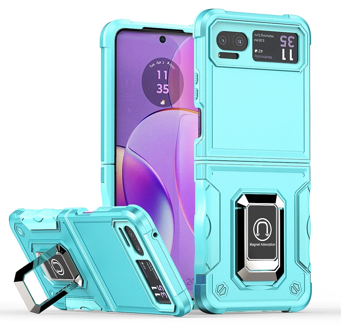 Enhanced Metal Ring Kickstand Shockproof Phone Case