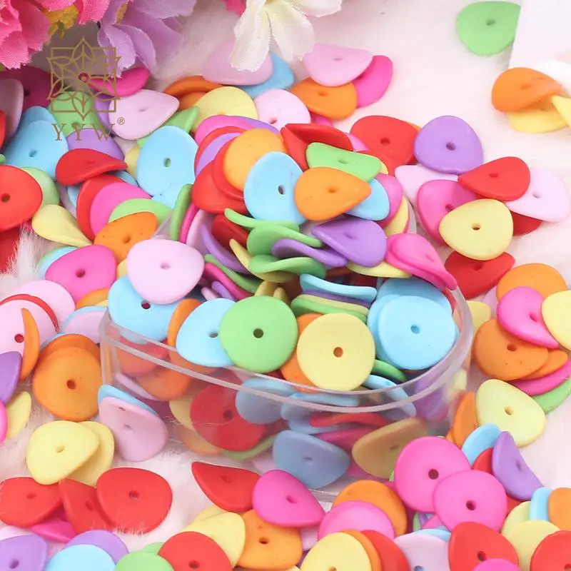 

16mm Mixed Colors Acrylic Flat Shape Spacer Beads Wholesale 500g/Bag For Jewelry Making DIY Necklace Bracelet Accessories 2023