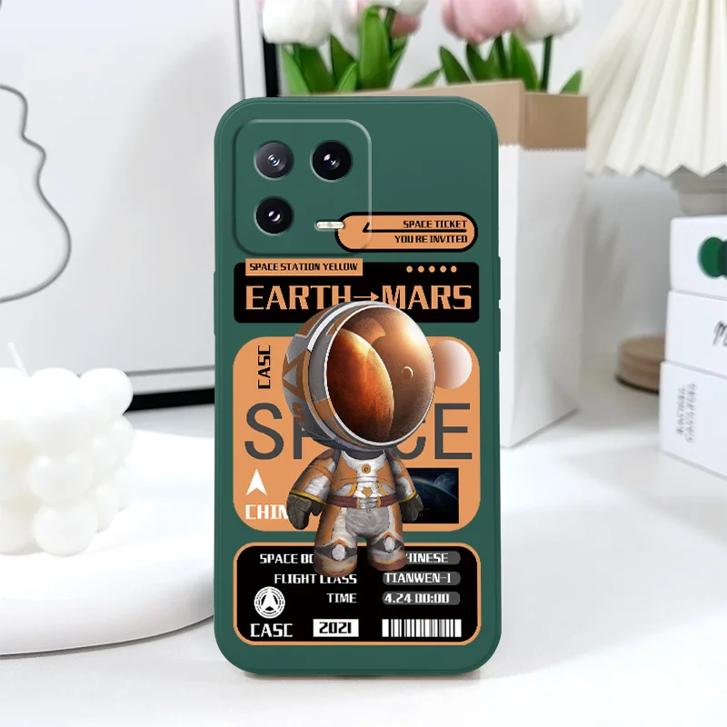 Astronaut Liquid Silicone Phone Case - Premium Protection with Stylish Design