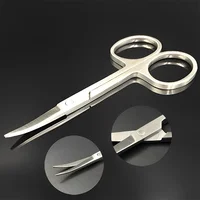 Stainless Steel Eyelash Eyebrow Fine Hair Trimmer Scissor Nail Cuticle Cutter Scissors Curved Pedicure Tweezer Beauty Tools 1