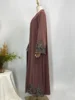 Ramadan caftan perles ouvertes Abaya dubaï luxe Islam vêtements musulmans pour femmes Kimono turquie Caftan Marocain Femme Robe Kebaya