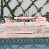 Patio Bistro Set 3 Piece Outdoor, Retro Metal Bistro Table and Chairs Set of 2,Waterproof CafeTable Set for Indoor/Outdoor/Porch 4