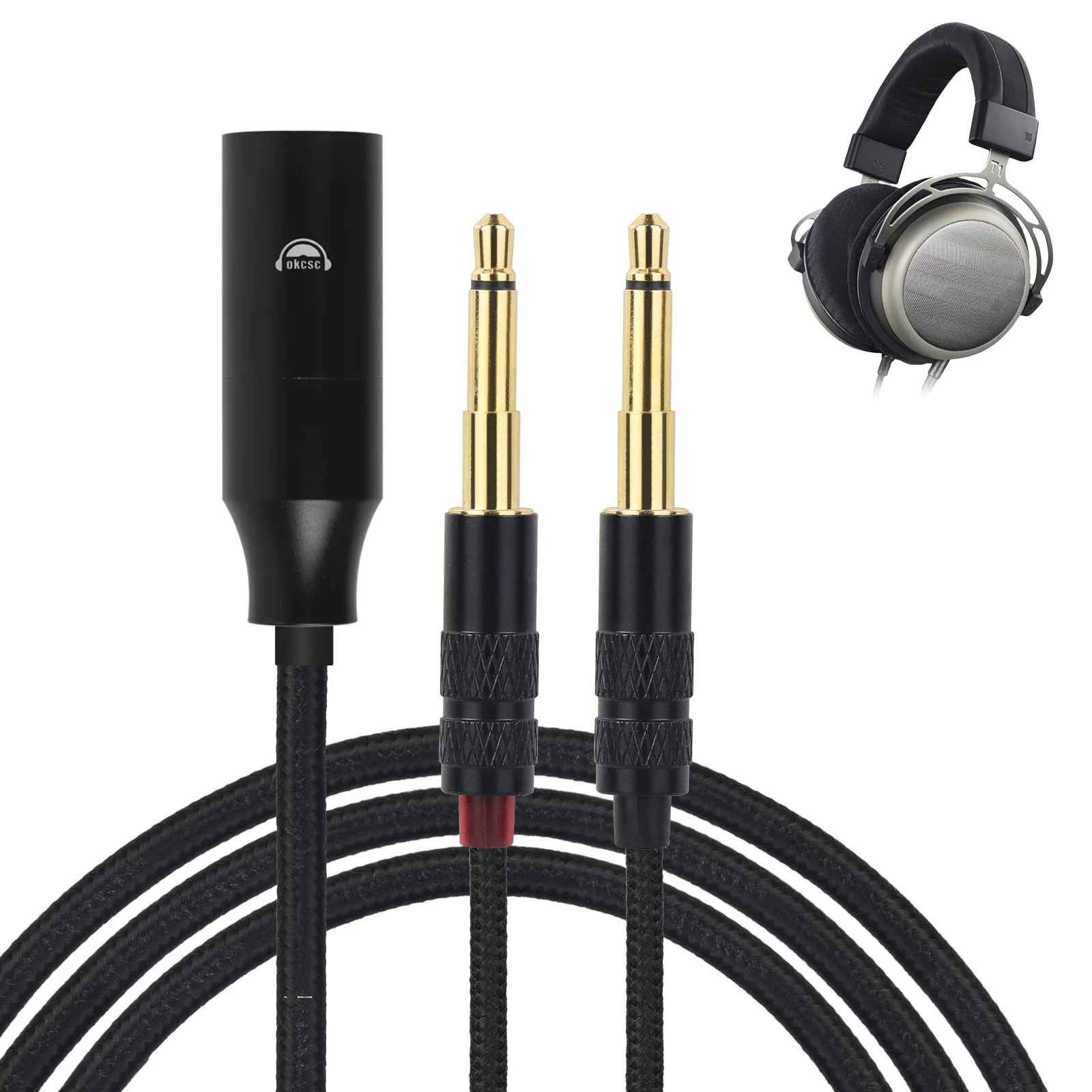 OKCSC Dual 3.5mm to XLR 4.4mm 3.5mm 2.5mm 6.35mm Plug 200cm HiFi