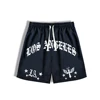 Summer Men's Loose Fit Casual Shorts Letter Graphic Printed Drawstring Waist Shorts Gym Training Jogging Casual Shorts 3