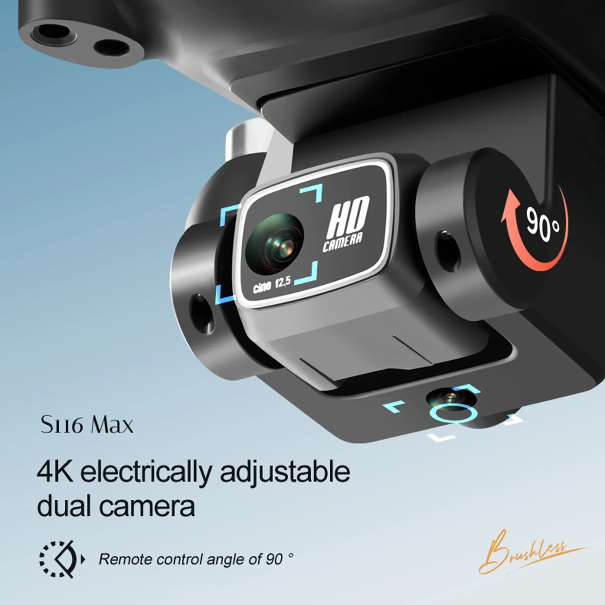 S116 Max 드론 8K GPS 4K 듀얼 카메라, 항공 브러시리스 모터, 긴 수명 배터리, 장애물 회피, 전문 드론 카메라