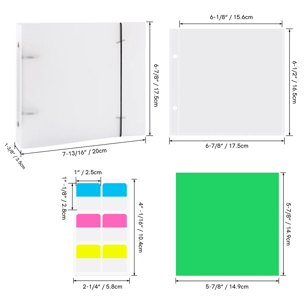 20-50pcs/Set Cookie Stencil Plastic Storage Binder 6x6" Stencils Folder Sticker for Stamps Dies Storage