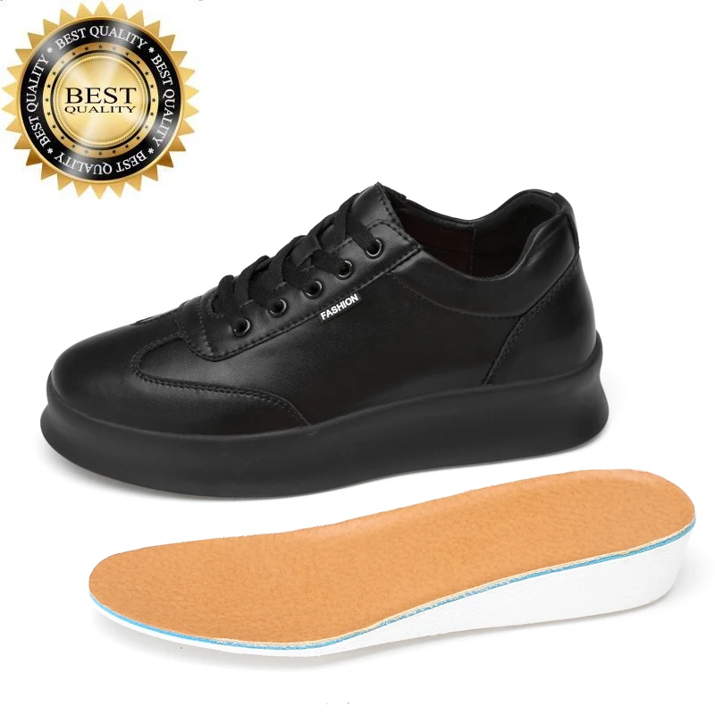 

Hot Increase 5-10CM Men New casual Shoes outdoor Comfortable leather fashion Male Sneakers