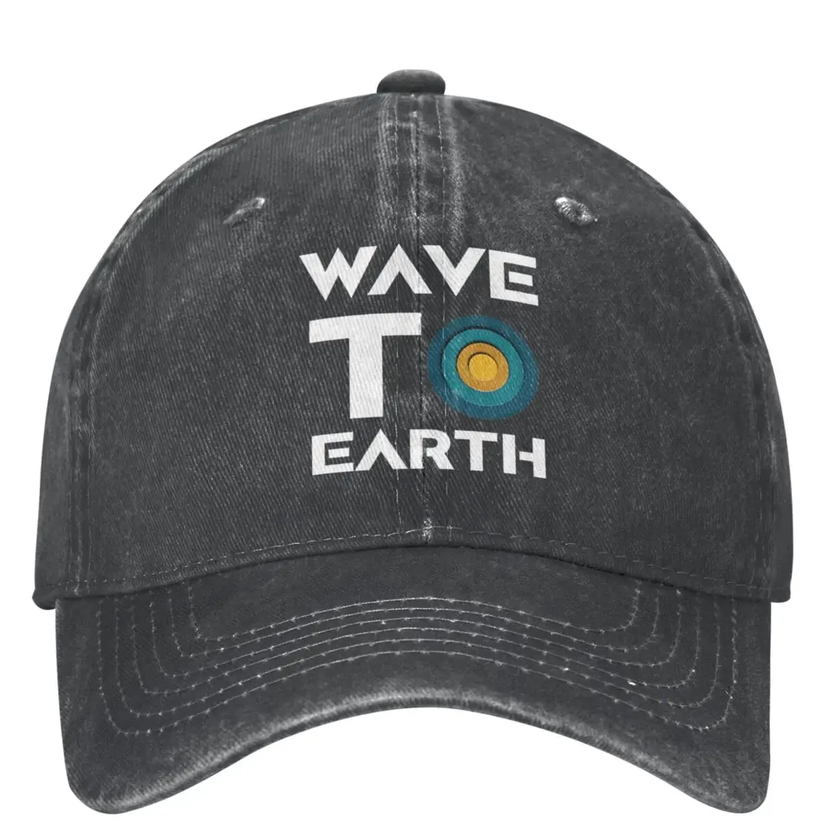 

Men Women Wave To Earth Band Korea Baseball Caps Fashion Distressed Denim Dad Hat Adjustable