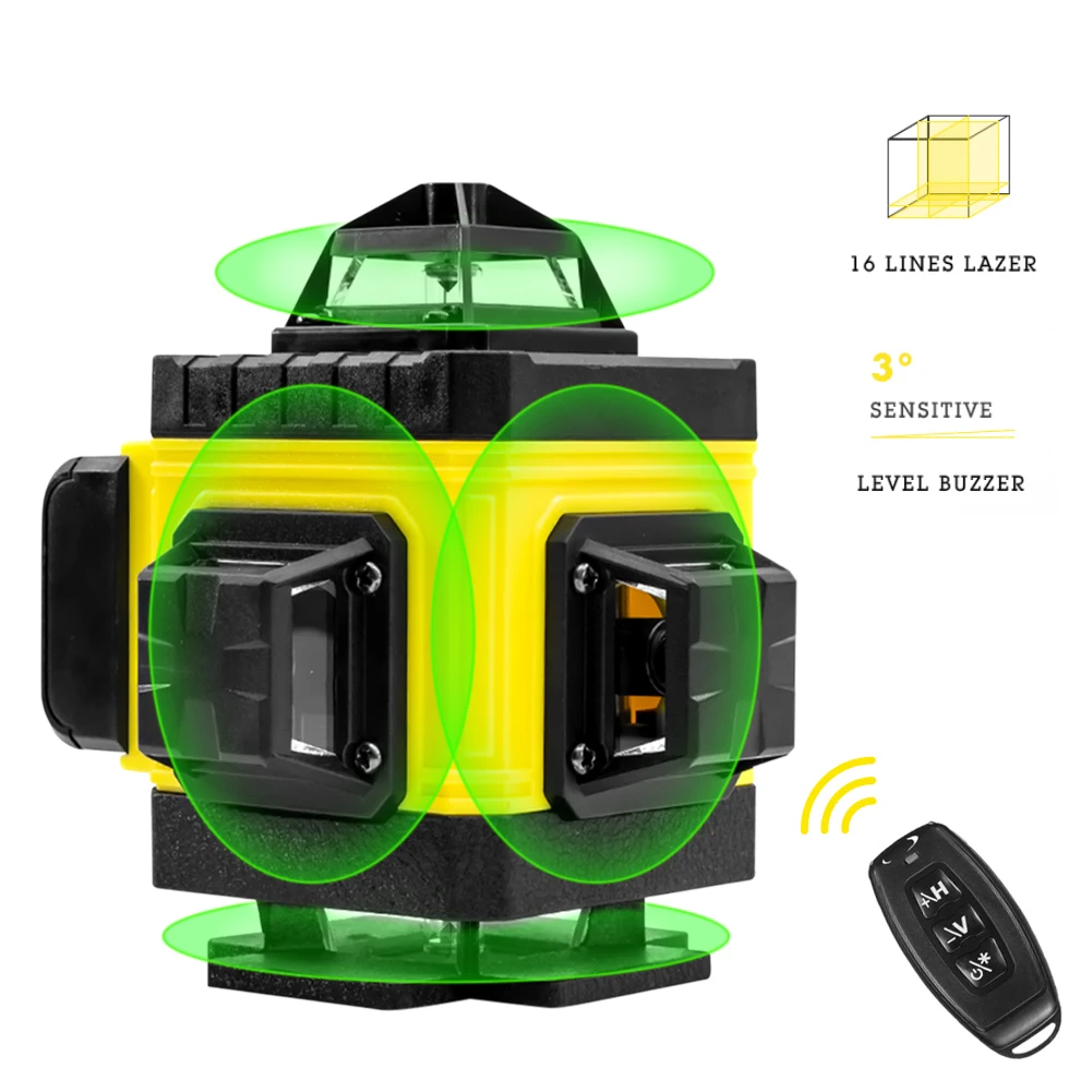 

16 Lines 4D Laser Level Self-Leveling 360 Horizontal and Vertical Cross Super Powerful Green Laser Beam Lines