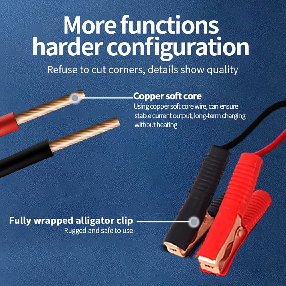 400A Heavy Duty Smart Battery Charger Five-Stage Car Battery Charger Intelligent Pulse Repair Charger Self-Stop Battery Charger