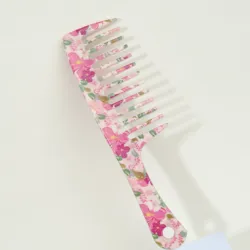 Pink Wide - Tooth Tangle - Free Hair Comb with Durable Handle (1pcs)