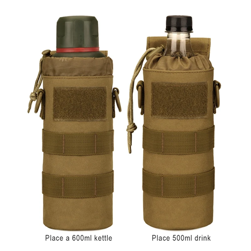 Tactical Molle Water Bottle Bag Outdoor Portable 600D Nylon Bollitore Pocket Utility Pouch Caccia Camping Water Bottle Cover
