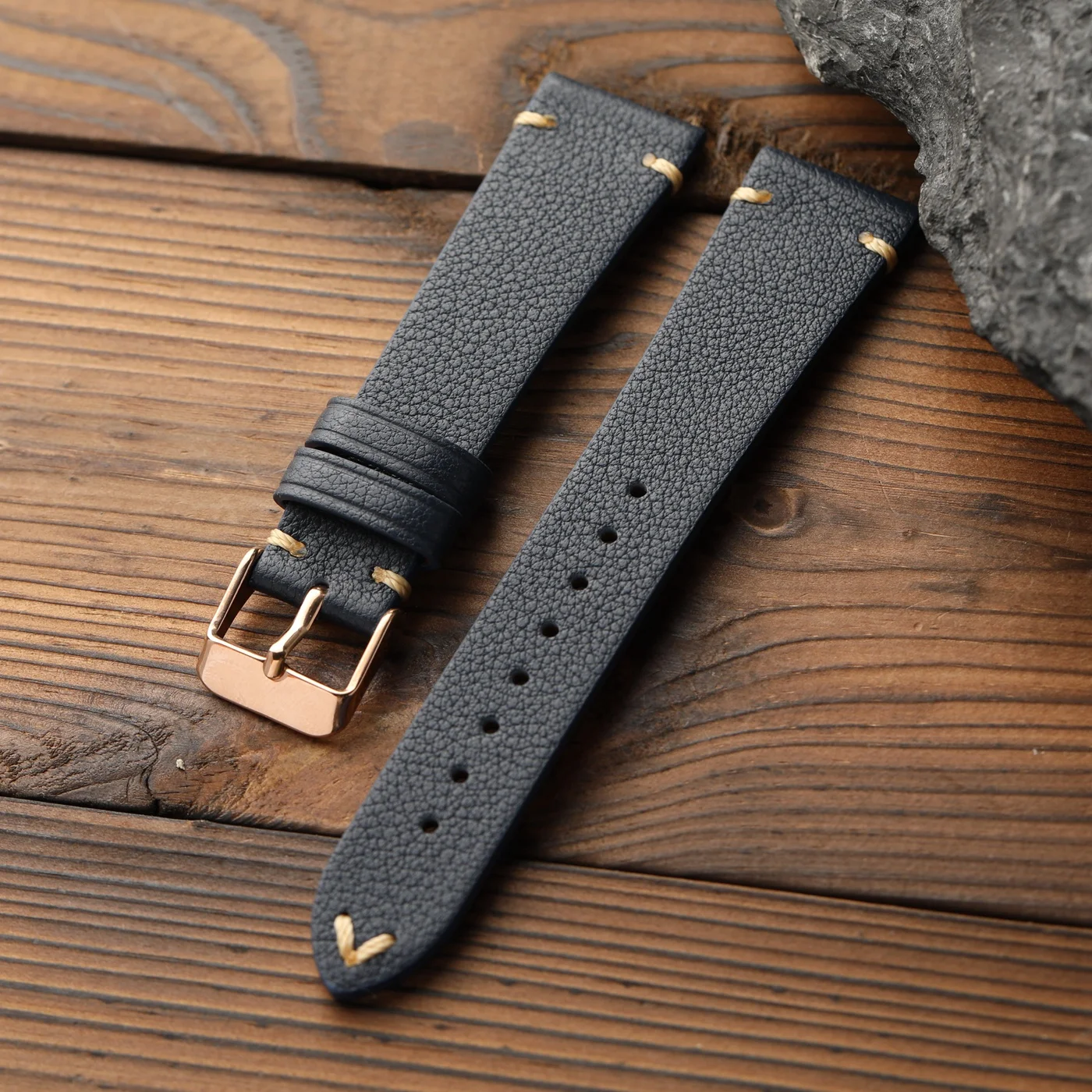 Handmade Retro Sheepskin Leather Watch Strap, Soft Genuine Leather