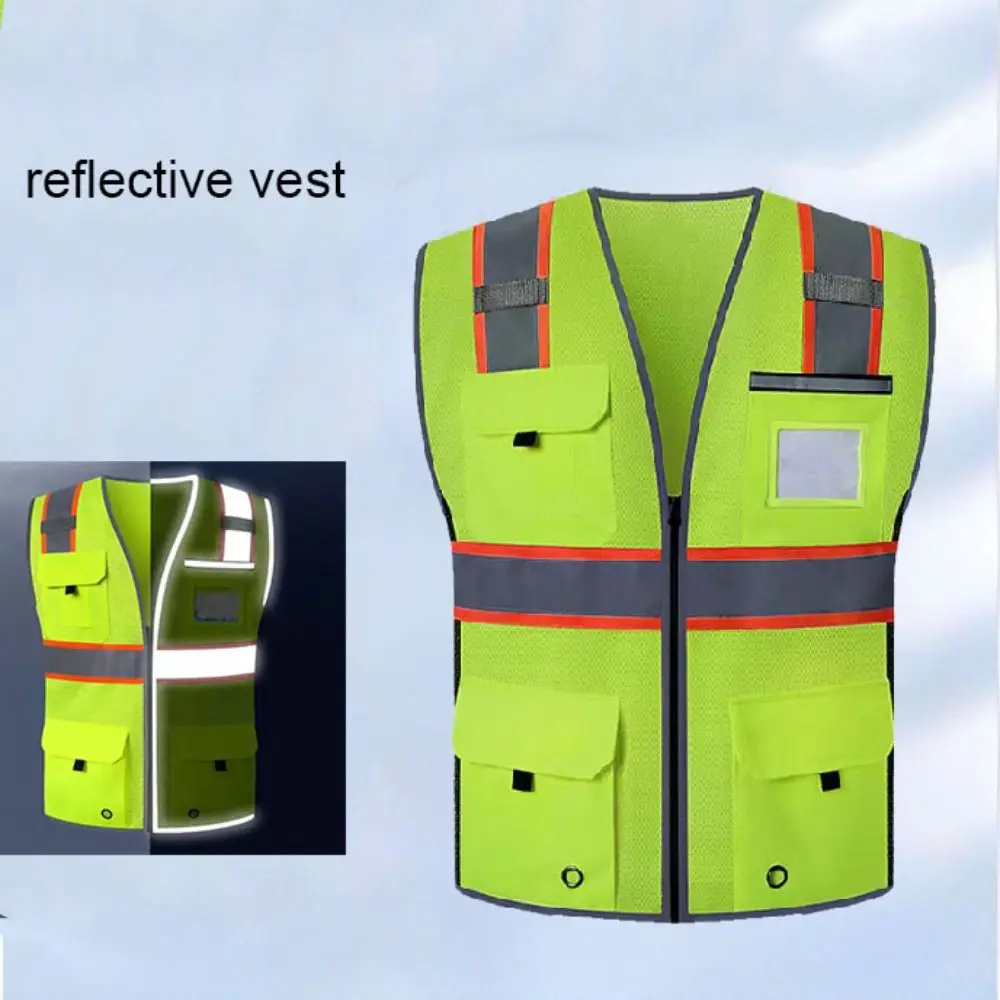 High Visibility Reflective Safety Vest Wear Resistant Breathable Traffic Waistcoat Comfortable Fashion Cycling Safe Jacket Night
