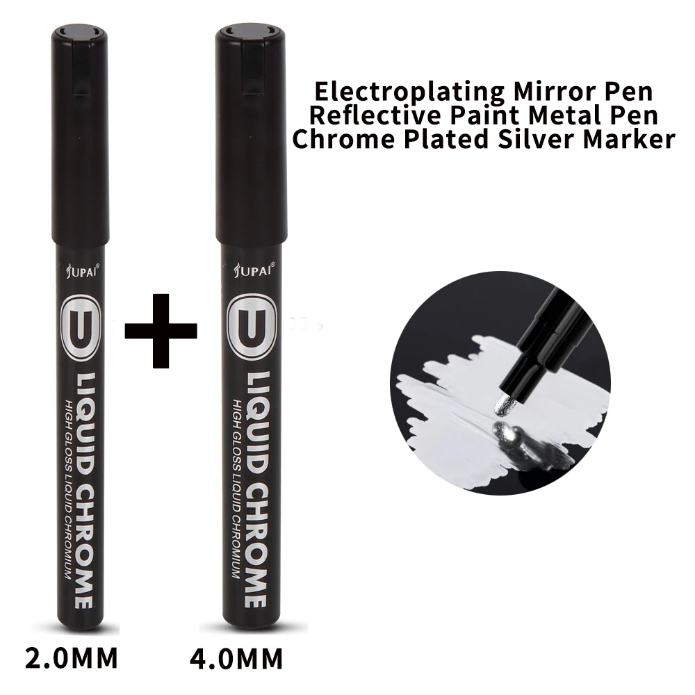 3Pcs Chrome Pen Marker Mirror Waterproof Paint Repair For Model Cards  Posters Rock Ceramic Glass Metallic Gold Silver Copper - AliExpress