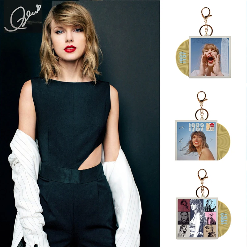 Singer Taylor Swift Nuovo Album 1989 Cd Record Portachiavi Fashion Swift Album Portachiavi Star Periferiche Gioielli Fan Collezione Regali